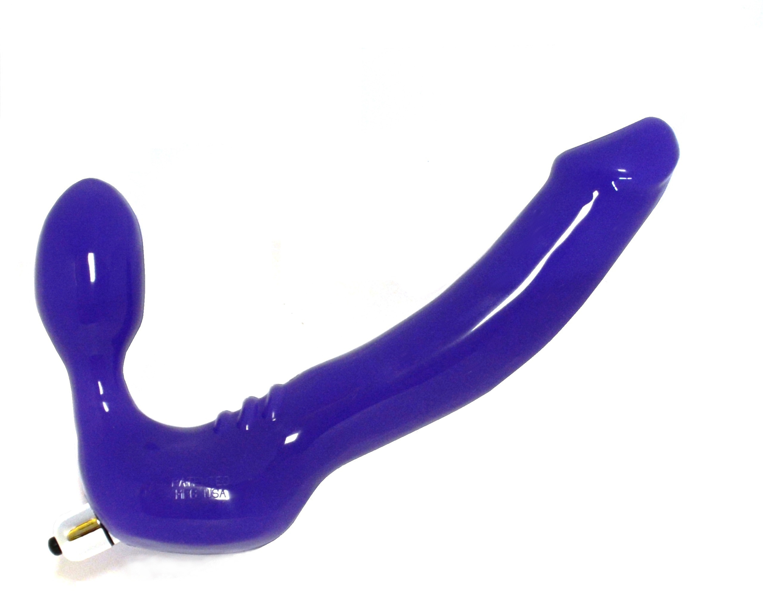 Image of Classic Feeldoe in violet is medium size with Vibrator.